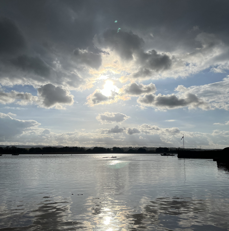 View towards Exeter from Topsham Underway